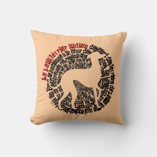 Coussin Petit lévrier italien (Recto)
