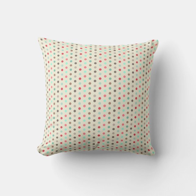 Coussin Petit Motif Pois vintage inspiré (Recto)