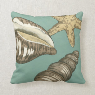 Coussin Petit trio de Shell sur Teal