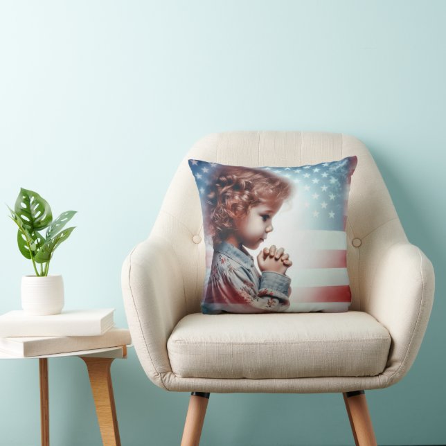 Coussin Petite Américaine Priant (Chaise)