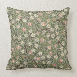 Coussin Petite conception de papier peint de fleur rose et