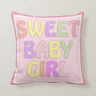 Coussin Petite fille sucrée Pois