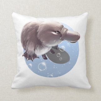 Coussin Petite illustration mignonne d'ornithorynque -