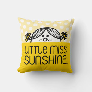 Coussin Petite Miss Soleil qui regarde