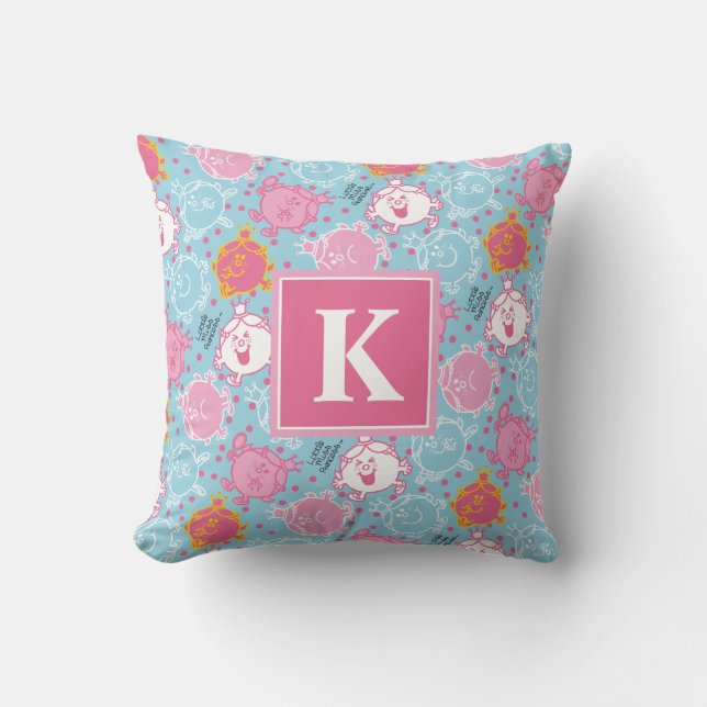 Coussin Petite Princesse | Motif Rose et Bleu Joli (Recto)