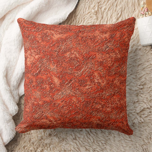 Coussin Petite texture de sillon sur le rouge cardinal au  (Couverture)
