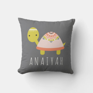 Coussin Petite tortue de Boho Nom moderne