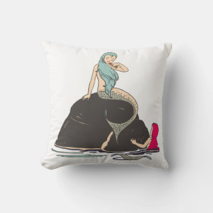 Coussin Petites filles sirènes Imaginaire Fairytale art