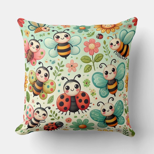 Coussin Petits amis dans la forêt (Recto)