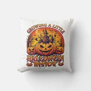 Coussin Petits citrouilles Halloween poussant à l'intérieu