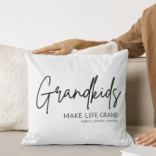 Coussin Petits-enfants minimes chic font la vie Grand