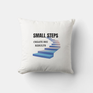 Coussin Petits pas créent de grands résultats – Typo motiv