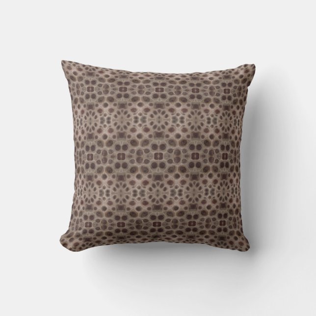 Coussin Petoskey Stone, État de Great Lake, motif fossile (Recto)