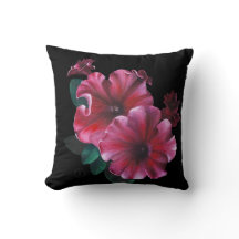 Petunia flower pillow