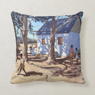 Coussin Peu de Karoo blanc Afrique du Sud de maison