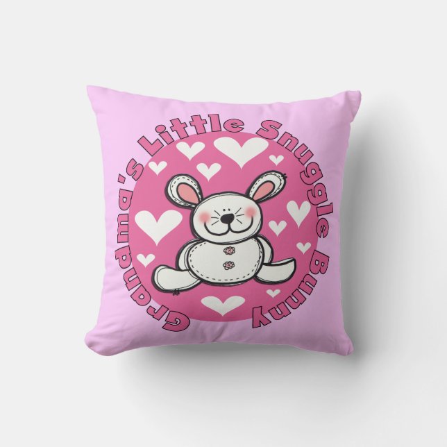 Coussin Peu de lapin du câlin de la grand-maman (Recto)