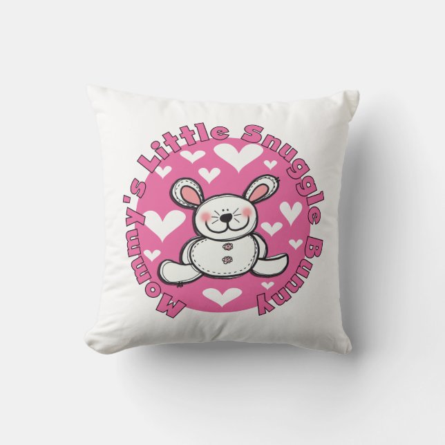 Coussin Peu de lapin du câlin de la maman (Recto)