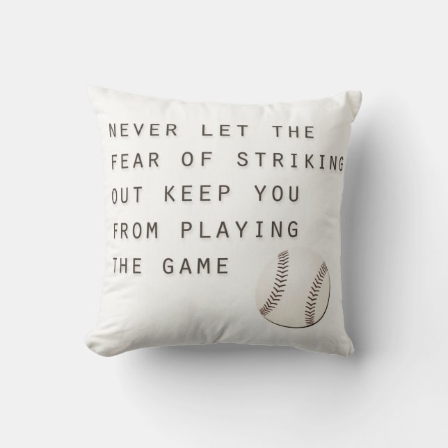 Coussin peur de frapper le baseball moderne inspirant (Recto)