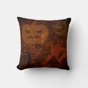 Coussin Peurs d'Halloween sur Eerie Arrière - plan