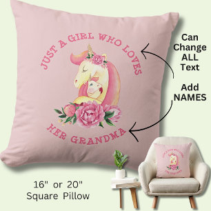 Coussin Peut Changer Le Texte Fille Qui Aime Sa Grand-Mère