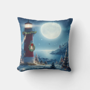 Coussin Phare de Noël nautique