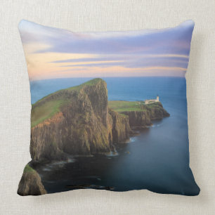 Coussin Phare de point de Neist sur Skye au coucher du