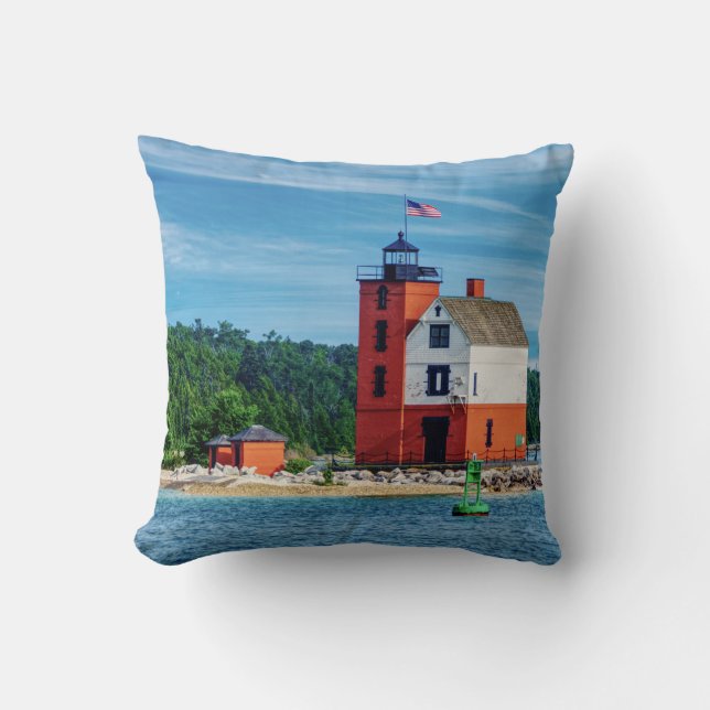 Coussin Phare de Round Island (Recto)