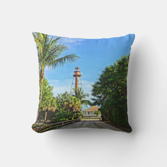 Coussin Phare de Sanibel Island Floride Côte du Golfe (Recto)