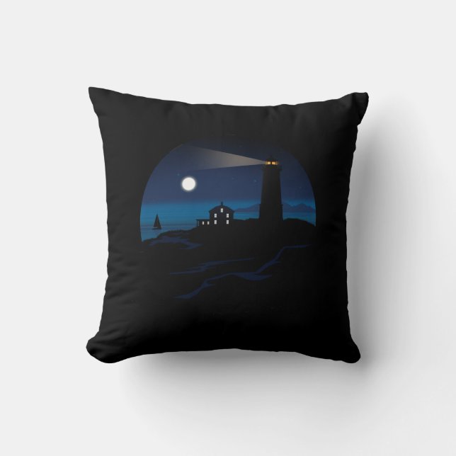 Coussin Phare - Nuit (Recto)
