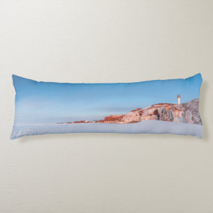 Coussin phare sur bord de la falaise et des glaces body pillow