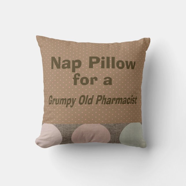 Coussin Pharmacien retraité "coussin de petit somme " (Recto)