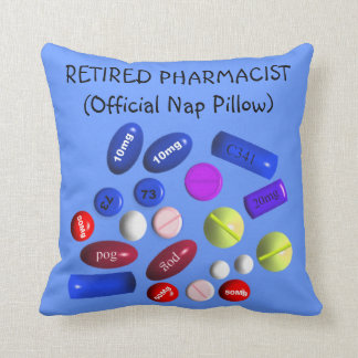 Coussin Pharmacien retraité "coussin officiel de petit