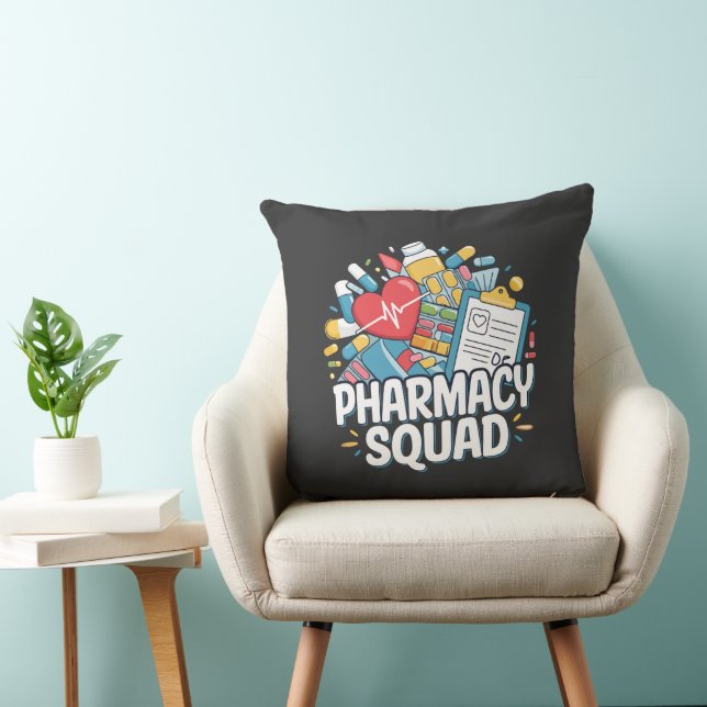 Coussin Pharmacy Squad Throw Pillow (Chaise)