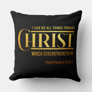 Coussin Philippiens 4:13 Bible Verse KJV Citation
