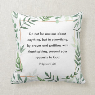 Coussin Philippiens 4:6, Verse de la Bible, Chrétienté