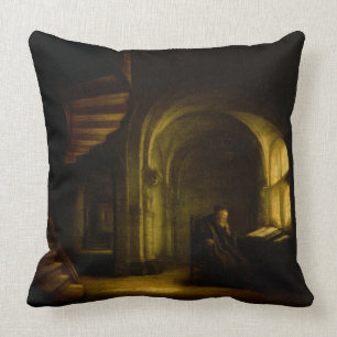 Coussin Philosophe avec un livre ouvert, 1625-7 (huile sur