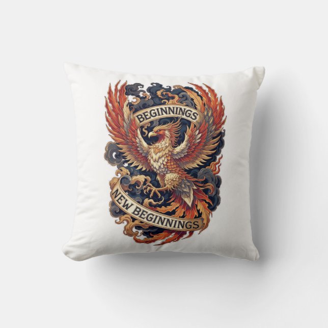 Coussin Phoenix New Year T-Shirt, Premium Mythology (Recto)