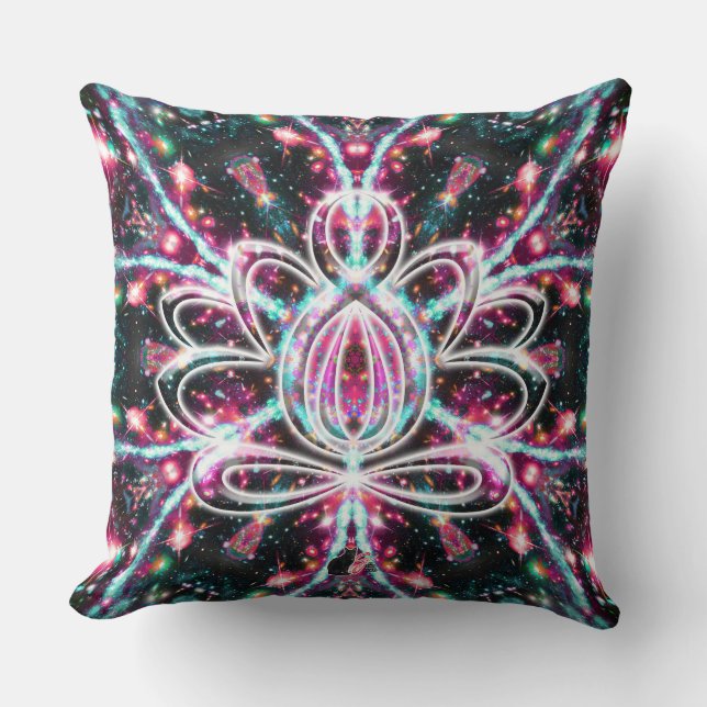 Coussin Phosphorescence Zen Lotus (Recto)