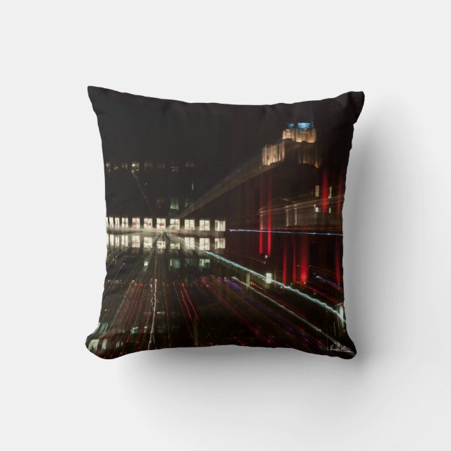 Coussin photo abstraite, building throw pillow (Front)