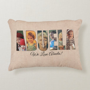 Coussin photo ABUELA, Ajouter des images, Message