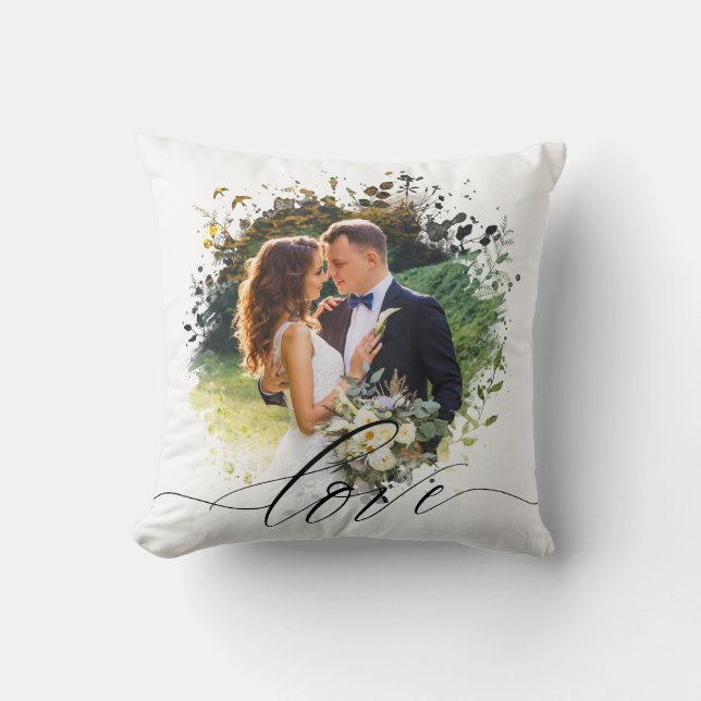 Coussin Photo artistique superposition bordure amour coupl (Recto)