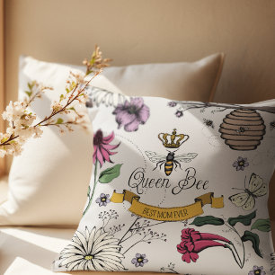 Coussin Photo avec Meilleure Maman Ever Reine Bee & Crown