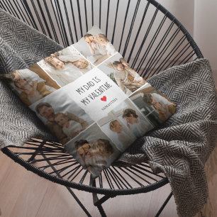 Coussin Photo Collage   Mon père est mon cadeau Valentine