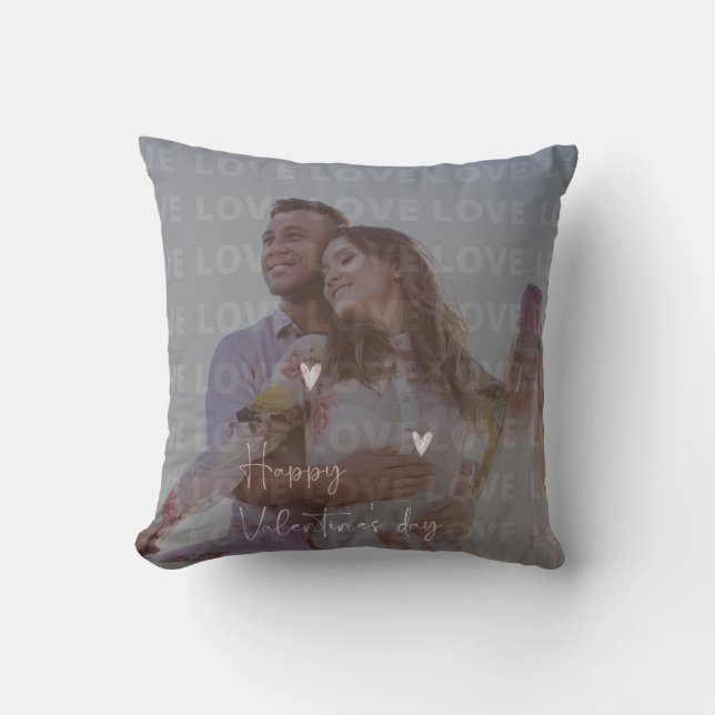Coussin Photo Couple romantique de la Saint-Valentin (Recto)