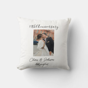 Coussin photo de 10 ans de mariage nom couple Romanti
