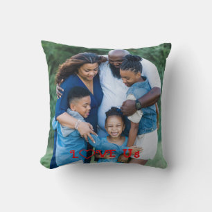 Coussin Photo de famille "LOVE US" PERSONNALISER