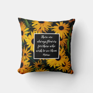 Coussin photo de fleur jaune vif Matisse