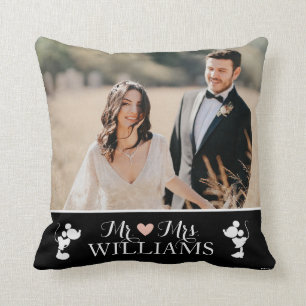Coussin Photo de mariage de Mickey & Minnie M. & Mme