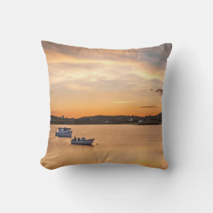 Coussin photo de petits bateaux
