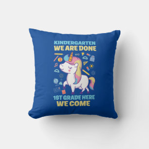 Coussin Photo de remise des diplômes de maternelle Licorne